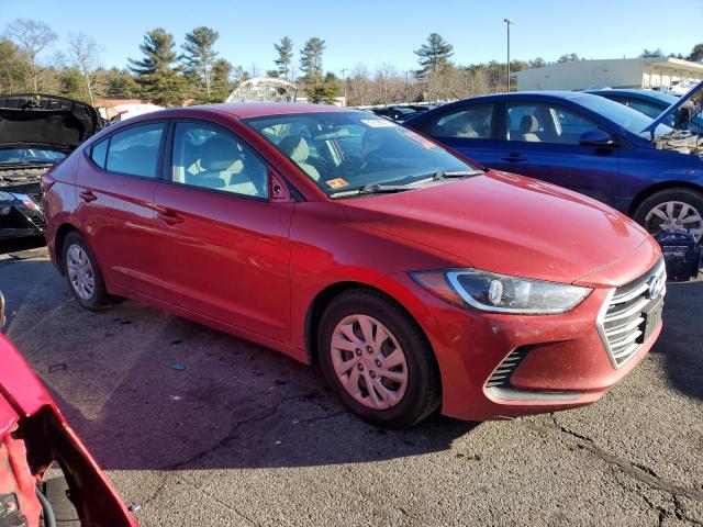 5NPD74LF2HH093607 - 2017 HYUNDAI ELANTRA SE RED photo 4