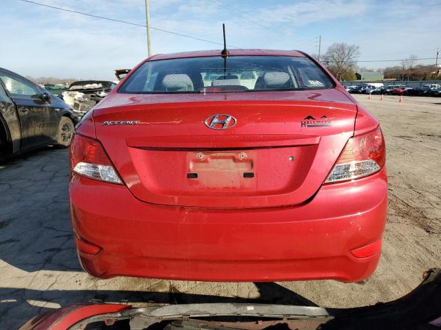 KMHCT4AE5EU725269 - 2014 HYUNDAI ACCENT GLS RED photo 6