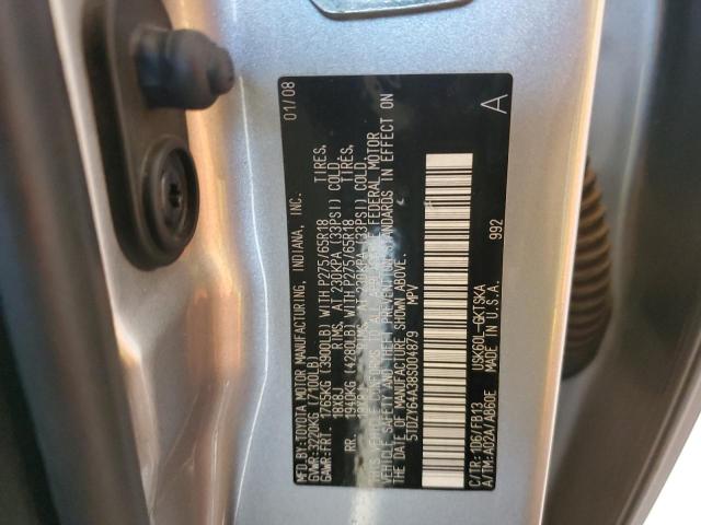 5TDZY64A38S004879 - 2008 TOYOTA SEQUOIA SR5 Silber Foto 13