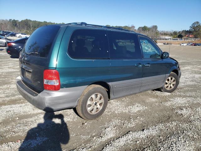 KNDUP131546605786 - 2004 KIA SEDONA EX GREEN photo 3