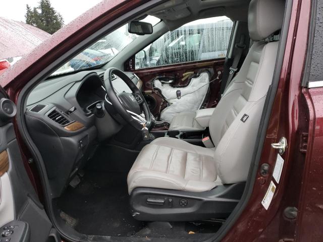 2HKRW2H96HH614778 - 2017 HONDA CR-V TOURING BURGUNDY photo 7