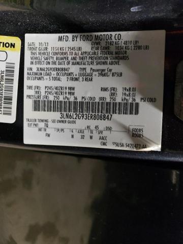 3LN6L2G93ER808847 - 2014 LINCOLN MKZ GRAY photo 12