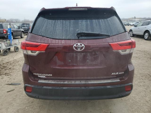 5TDJZRFH6JS855795 - 2018 TOYOTA HIGHLANDER SE BURGUNDY photo 6