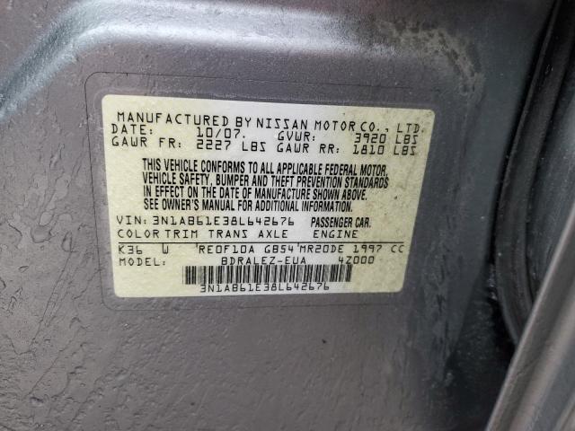 3N1AB61E38L642676 - 2008 NISSAN SENTRA 2.0 GRAY photo 12