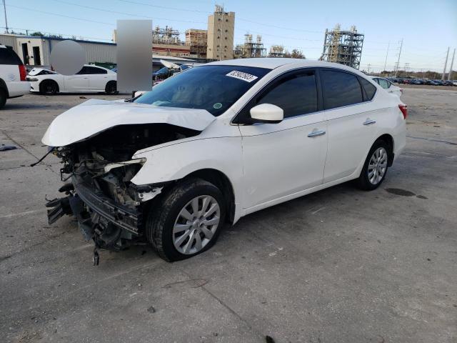 3N1AB7AP0KY286995 - 2019 NISSAN SENTRA S WHITE photo 1