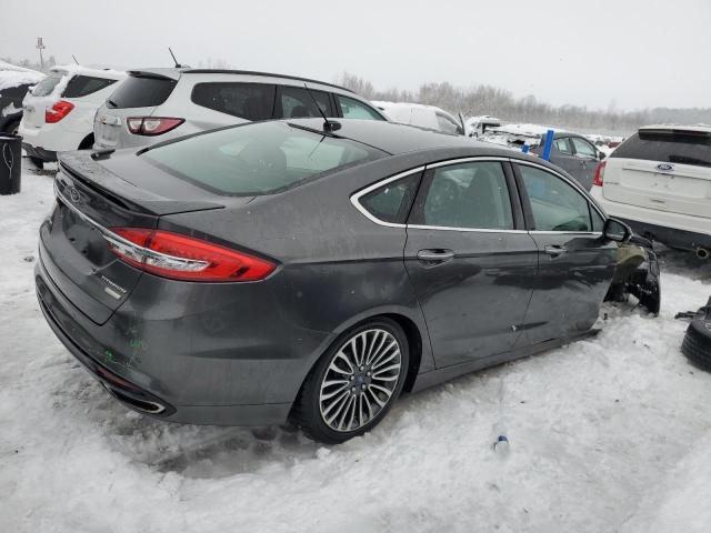 3FA6P0D96HR100796 - 2017 FORD FUSION TITANIUM GRAY photo 3