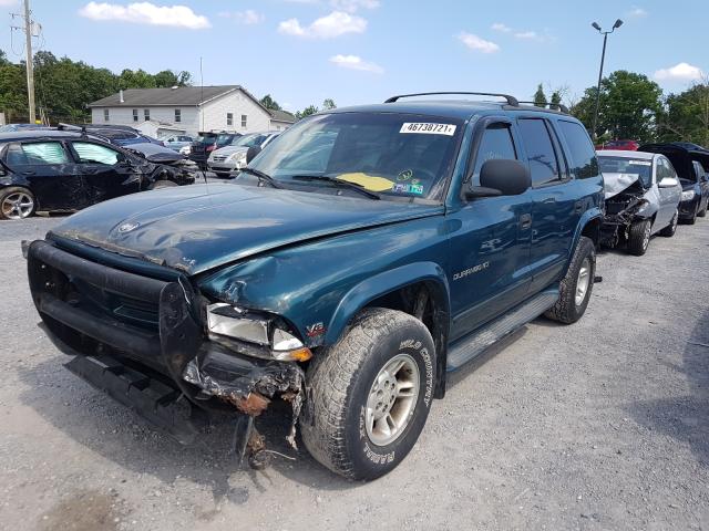 1B4HS28N9YF260878 - 2000 DODGE DURANGO BLUE photo 2