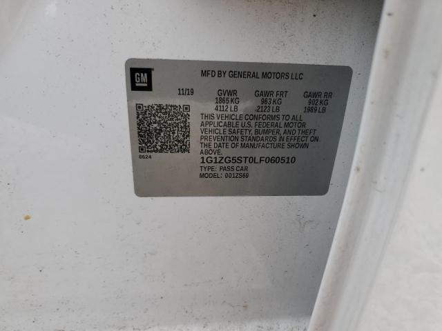 1G1ZG5ST0LF060510 - 2020 CHEVROLET MALIBU RS 白色 照片 13