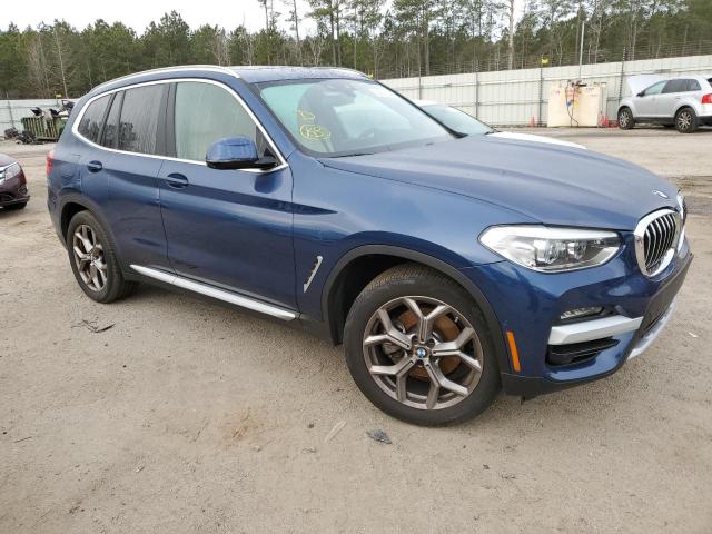 5UXTY3C05M9G30862 - 2021 BMW X3 SDRIVE30I BLUE photo 4