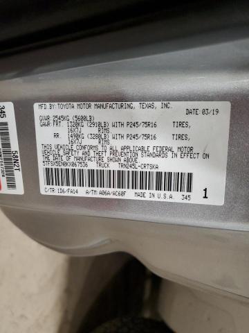 5TFSX5EN0KX067536 - 2019 TOYOTA TACOMA ACCESS CAB ვერცხლისფერი ფოტო 12