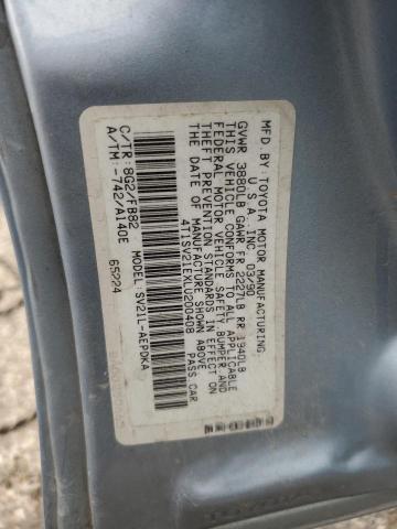 4T1SV21EXLU200408 - 1990 TOYOTA CAMRY DLX 蓝色 照片 12