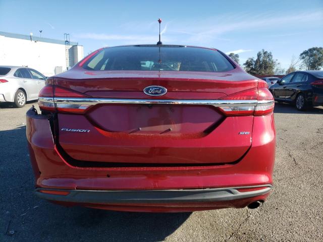 3FA6P0H72HR293750 - 2017 FORD FUSION SE BURGUNDY photo 6