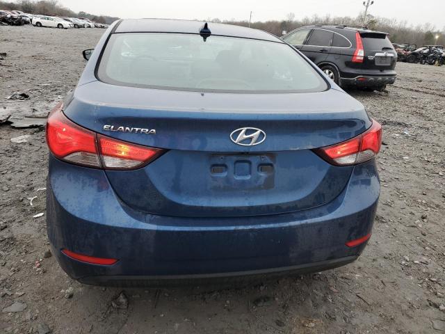 KMHDH4AE9GU566880 - 2016 HYUNDAI ELANTRA SE BLUE photo 6