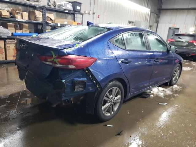 5NPD84LF7JH230463 - 2018 HYUNDAI ELANTRA SEL BLUE photo 3