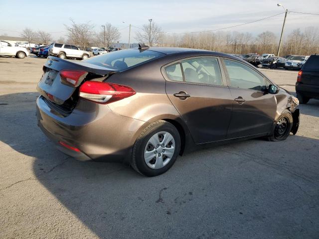 3KPFL4A79JE212408 - 2018 KIA FORTE LX BROWN photo 3