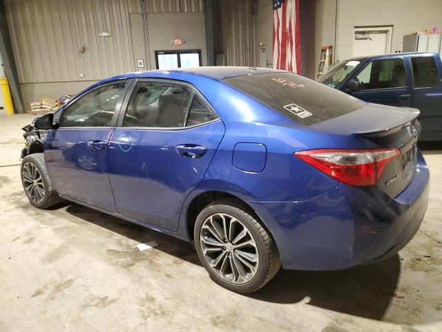 2T1BURHE3EC165779 - 2014 TOYOTA COROLLA L BLUE photo 2