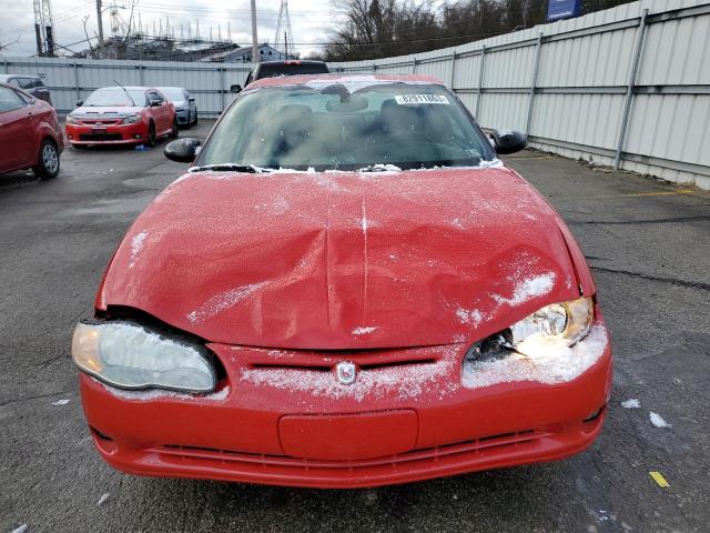 2G1WX12K449401839 - 2004 CHEVROLET MONTE CARL SS RED photo 5