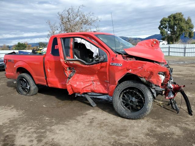 1FTEX1EPXHKC57339 - 2017 FORD F150 SUPER CAB RED photo 4