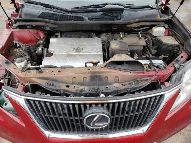 2T2ZK1BA7BC046393 - 2011 LEXUS RX 350 RED photo 11