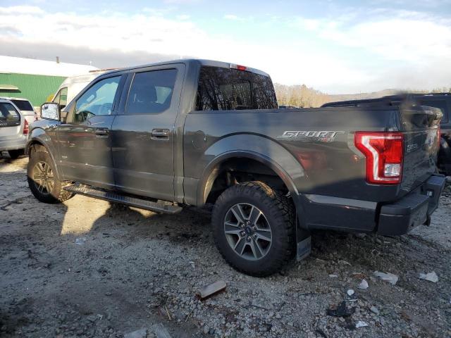 1FTEW1EG1GFA48923 - 2016 FORD F150 SUPERCREW GRAY photo 2