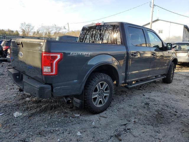 1FTEW1EG1GFA48923 - 2016 FORD F150 SUPERCREW GRAY photo 3