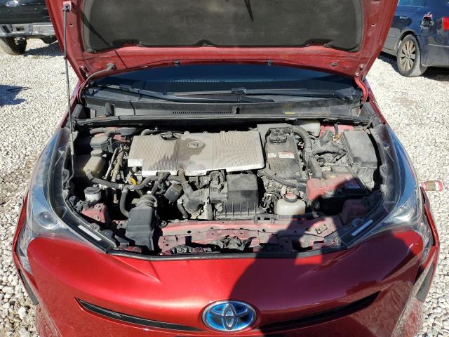 JTDKBRFU4G3500219 - 2016 TOYOTA PRIUS RED photo 11