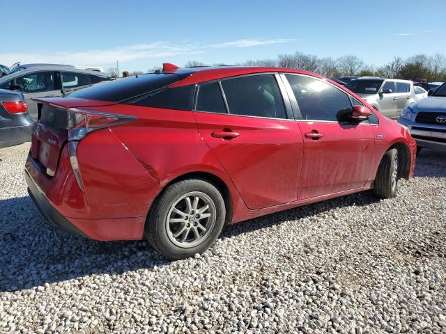 JTDKBRFU4G3500219 - 2016 TOYOTA PRIUS RED photo 3