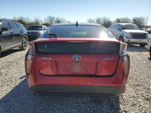 JTDKBRFU4G3500219 - 2016 TOYOTA PRIUS RED photo 6