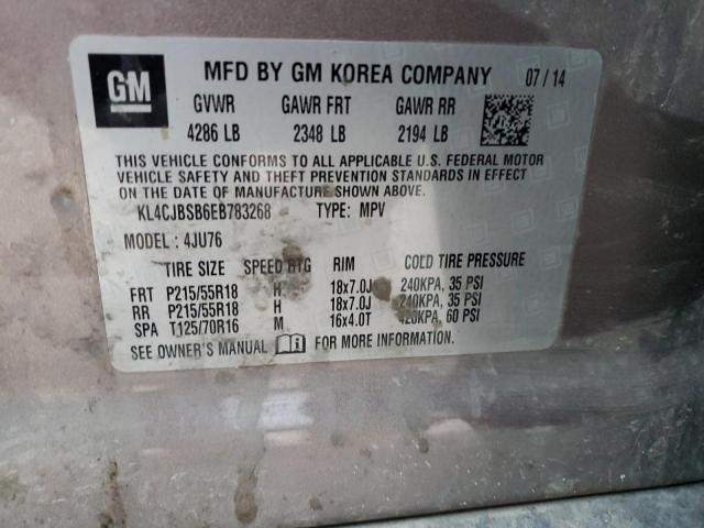 KL4CJBSB6EB783268 - 2014 BUICK ENCORE CONVENIENCE 灰色 照片 12