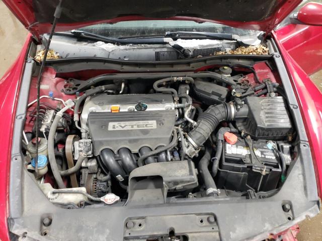 1HGCS12399A012354 - 2009 HONDA ACCORD LX RED photo 11