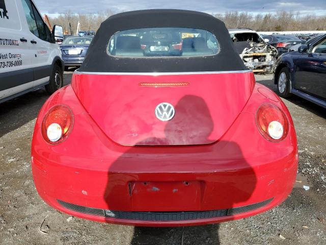 3VWPG31Y98M408986 - 2008 VOLKSWAGEN NEW BEETLE CONVERTIBLE S RED photo 6