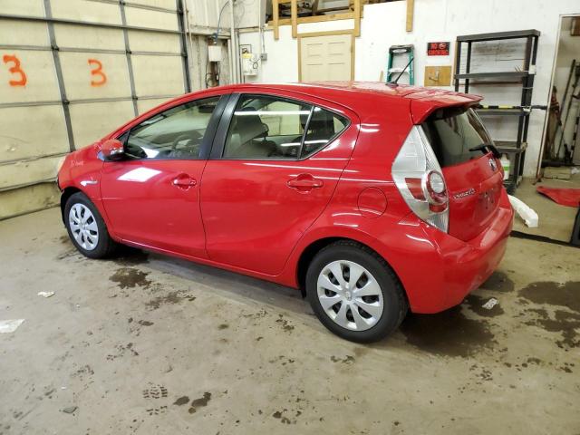 JTDKDTB36C1520496 - 2012 TOYOTA PRIUS C RED photo 2