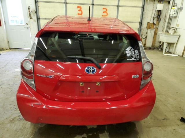 JTDKDTB36C1520496 - 2012 TOYOTA PRIUS C RED photo 6