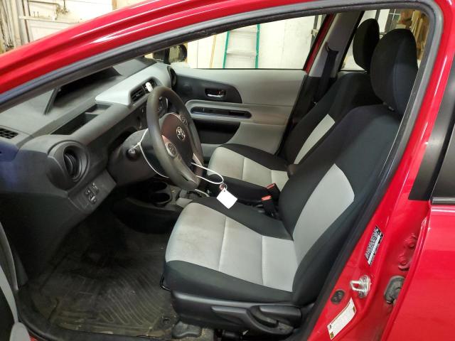 JTDKDTB36C1520496 - 2012 TOYOTA PRIUS C RED photo 7