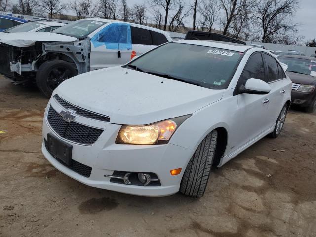 1G1PG5SB8E7263169 - 2014 CHEVROLET CRUZE LTZ WHITE photo 1