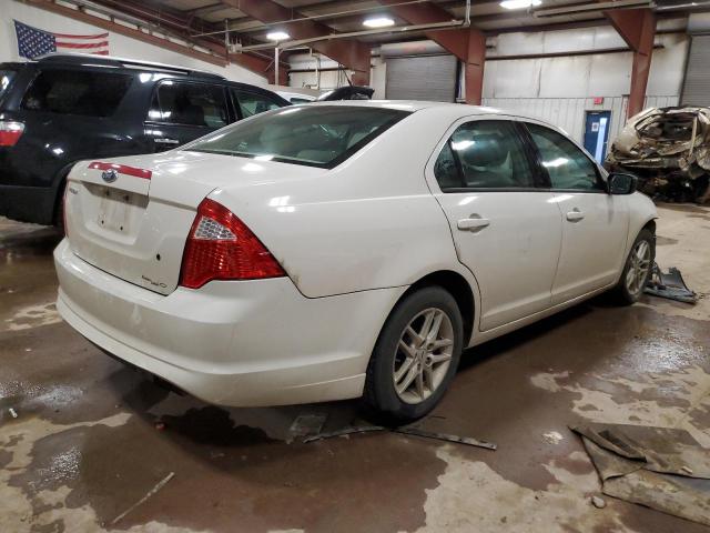 3FAHP0GA6CR118075 - 2012 FORD FUSION S WHITE photo 3