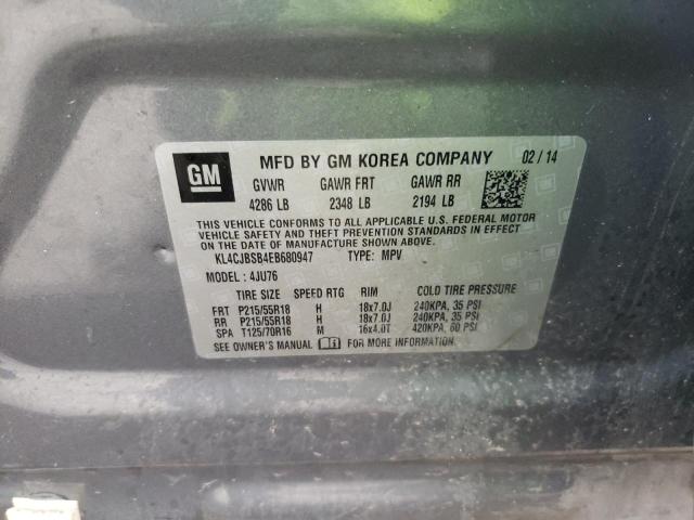 KL4CJBSB4EB680947 - 2014 BUICK ENCORE CONVENIENCE 银色 照片 12