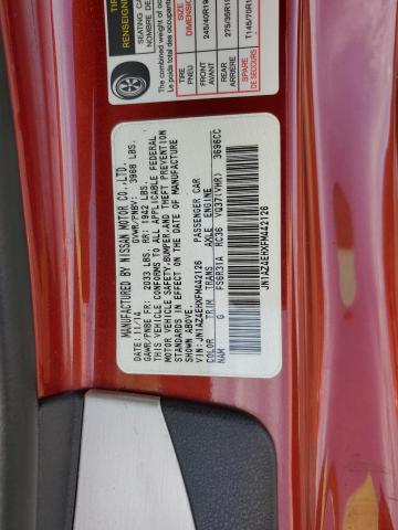 JN1AZ4EHXFM442126 - 2015 NISSAN 370Z BASE RED photo 12