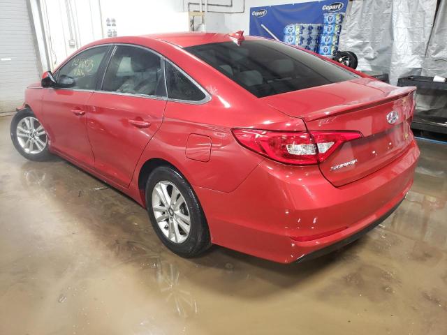 5NPE24AFXHH586523 - 2017 HYUNDAI SONATA SE RED photo 2