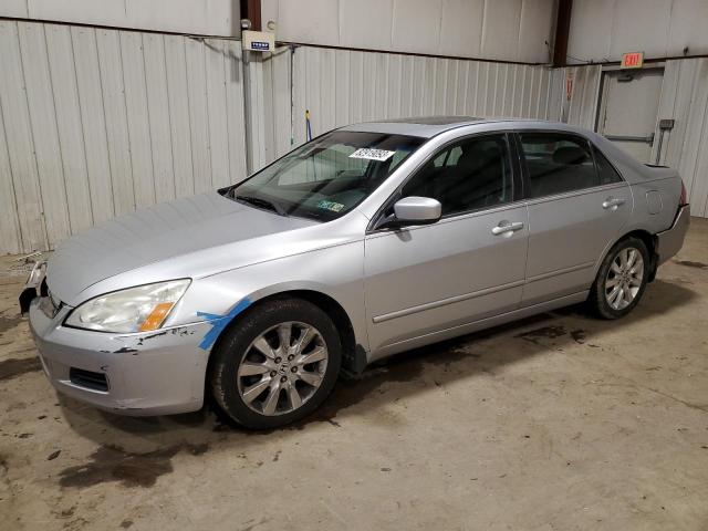 1HGCM66597A025203 - 2007 HONDA ACCORD EX SILVER photo 1