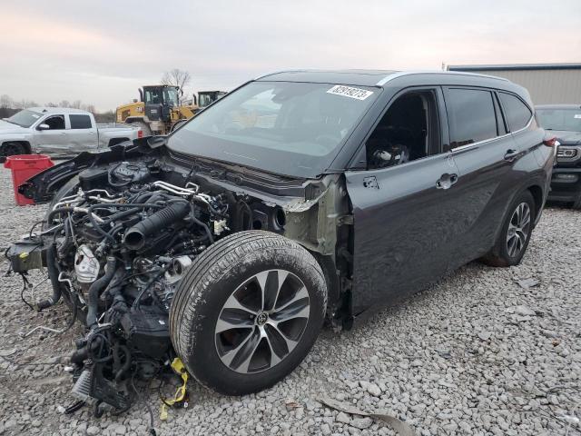 5TDGZRAH5MS531436 - 2021 TOYOTA HIGHLANDER XLE CHARCOAL photo 1