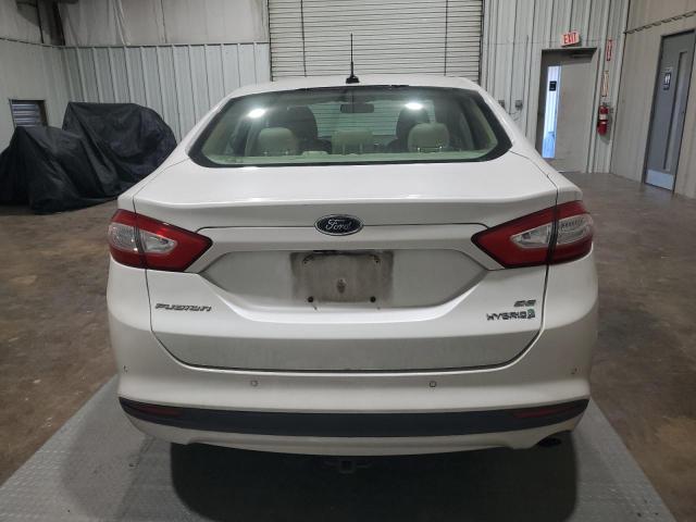 3FA6P0LU0GR178642 - 2016 FORD FUSION SE HYBRID WHITE photo 6