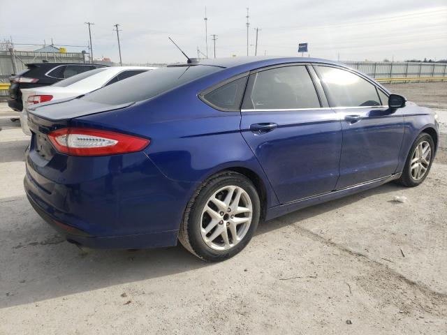 3FA6P0HRXDR133241 - 2013 FORD FUSION SE BLUE photo 3