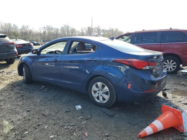 5NPDH4AE8GH749928 - 2016 HYUNDAI ELANTRA SE BLUE photo 2