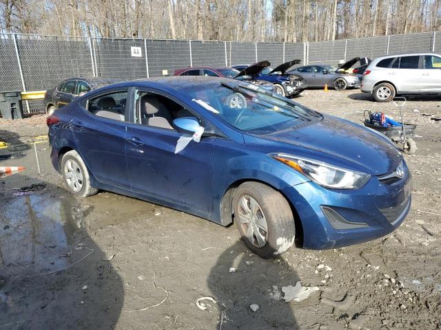 5NPDH4AE8GH749928 - 2016 HYUNDAI ELANTRA SE BLUE photo 4