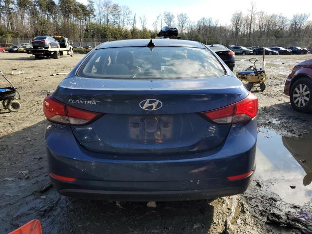 5NPDH4AE8GH749928 - 2016 HYUNDAI ELANTRA SE BLUE photo 6