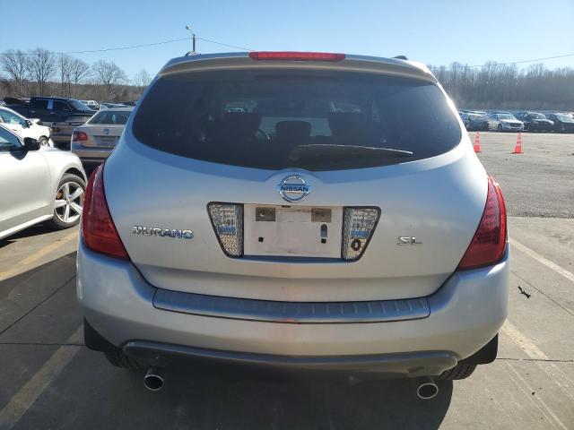 JN8AZ08W56W525469 - 2006 NISSAN MURANO SL SILVER photo 6