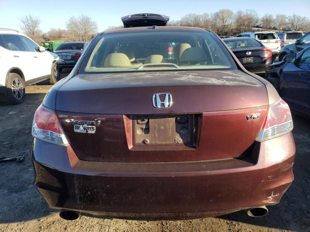 5KBCP3F82AB009021 - 2010 HONDA ACCORD EXL BURGUNDY photo 6