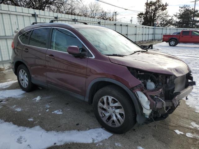 5J6RM4H5XFL022897 - 2015 HONDA CR-V EX MAROON photo 4