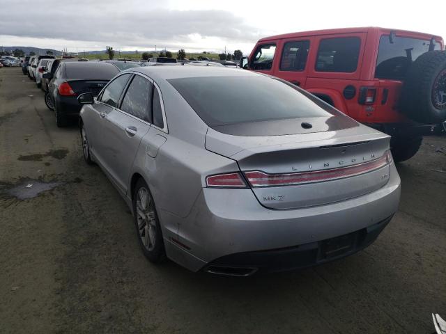 3LN6L2LU7FR612695 - 2015 LINCOLN MKZ HYBRID SILVER photo 2